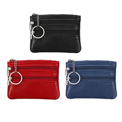 Unique Bargains PU Leather Durable Compact Lightweight Coin Purse Pouch 4.7" x 3.5" 3 Pcs