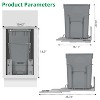 Pull-Out Trash Can with Full Extension Slides, Space-Saving Garbage Can Recycling Bin for Under Kitchen Cabinet, Under Mount Waste Container - 4 of 4