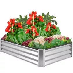 Best Choice Products 6x3x1ft Outdoor Metal Raised Garden Bed for Vegetables, Flowers, Herbs, Plants