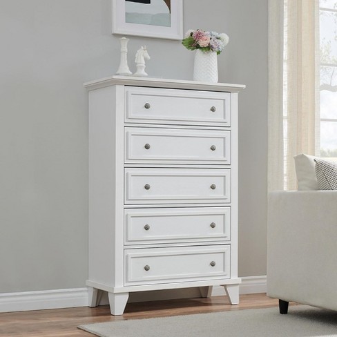 Whizmax 5 Drawer Dresser For Bedroom, White : Target