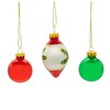 Kurt Adler Miniature Glass Ball and Finial Christmas Tree Ornament Set, Red and Green 1.5" (12-Count) - 3 of 3