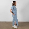 Of an Origin Organic Cotton Split Neck Midi-Length Nursing Dress, Cherry Blossom - 2 of 4