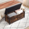 Whizmax Wooden Storage Chest Bench with Flip Top Storage Chest,Lift Top Storage Trunk with 2 Safety Hinges for Living Room Bedroom Entryway - 2 of 4