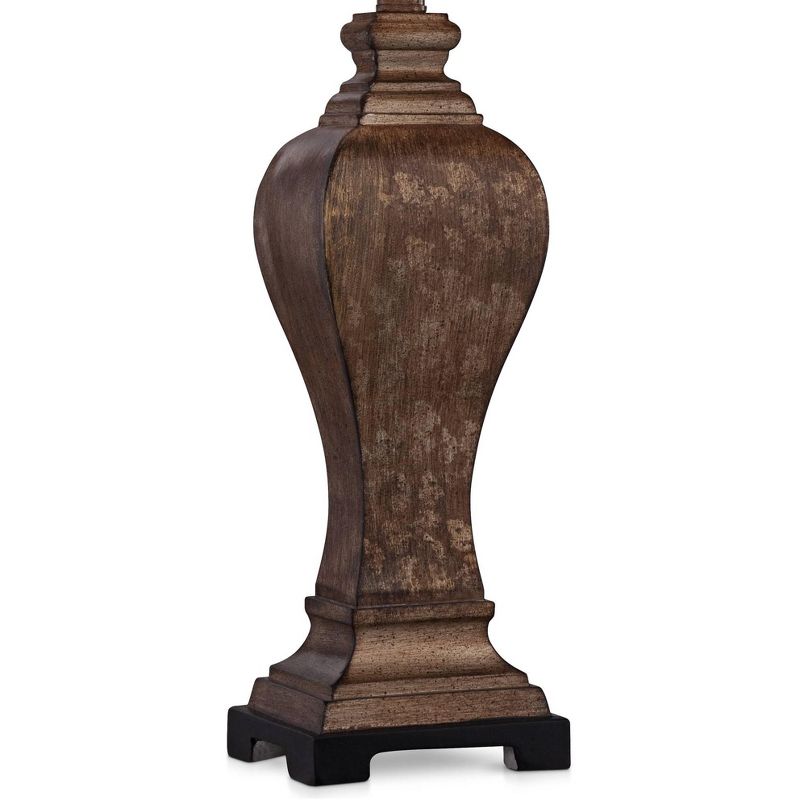 Regency Hill Edgar 29" Tall Curved Urn Traditional End Table Lamp Brown Bronze Finish Single Living Room Bedroom Bedside Nightstand House Office, 5 of 10