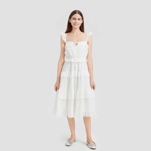 Women's Ruffle Sleeve Tiered Midi A-Line Dress - Universal Thread™ - 1 of 3