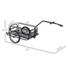 Bicycle Cargo Trailer with Removable Box and Waterproof Cover, Bike Wagon Trailer with Two 16in Wheels - 2 of 4