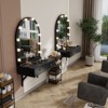 CAVINAS Wall Mounted Make Up Vanity Large Capacity Vanity with Mirror Stylish Vanity with Drawers for Bedroom, Barber Shop - 3 of 4