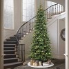 Puleo 12' Pre-lit Slim Balsam Fir Artificial Christmas Tree with Clear Lights - 2 of 4