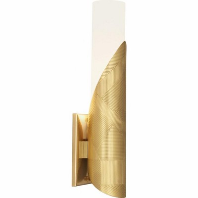 Deane 16.5" Frosted Glass and Steel Dimmable Cylinder Sconce
