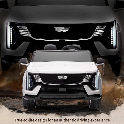 White 24V Licensed 2 Seater Ride On Car Remote Control LED Lights Music Shock Absorbers White For Kids 3 to 8