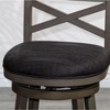 NicBex Dining Chairs Upholstered Chair Counter Height Chairs Black X-Back Swivel Chair Fabric Seat for Kitchen - 4 of 4