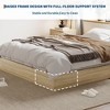 Wooden Platform Bed Frame, Wood Slats Support, No Box Spring Needed, Low Profile, No Headboard, Easy Assembly, for Small Bedrooms, Apartments - 3 of 4