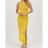 Women's CROCHET FRINGE MAXI COVERUP - Fore - 3 of 4