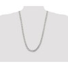 Black Bow Jewelry Men's 9mm, Sterling Silver Solid Flat Curb Chain Necklace - 2 of 4