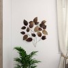 Metal Leaf Textured Wall Decor with Multiple Shades Bronze - Olivia & May - 2 of 4