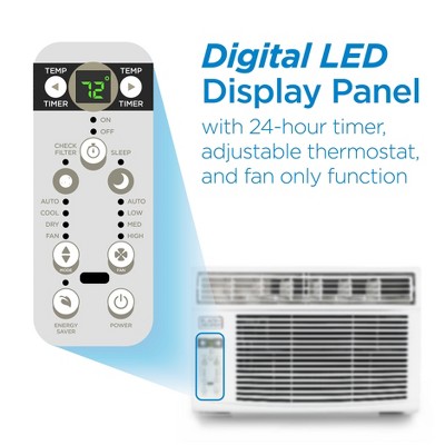 White 8000 BTU Window Air Conditioner with Remote Control