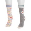 MUK LUKS Women's Novelty Cozy Lounge Socks 2 Pack - 2 of 2