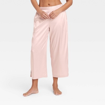 Women's Satin Cropped Pajama Pants - Stars Above™ Soft Pink XS