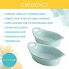 Rachael Ray Solid Glaze Ceramics Au Gratin Bakeware / Baker Set, Oval - 2 Piece, Light Blue - 4 of 4