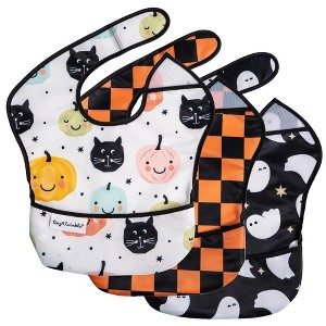 Tiny Twinkle Mess-Proof and Waterproof Baby Food Bib for Boys or Girls, Machine Washable and BPA-Free w/Adjustable Closure - 1 of 4