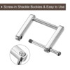 Unique Bargains Alloy Wear Resistance Corrosion Resistance Rectangle Screw Ring Buckle 2 Pcs - 4 of 4