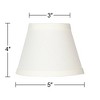 Springcrest Set of 8 Empire Chandelier Lamp Shades Cream Small 3" Top x 5" Bottom x 4" High Candelabra Clip-On Fitting - 4 of 4