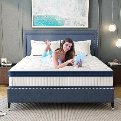 ELJGET Queen King Mattress, 12" Mixed Memory Foam Mattress, Bagged Spring, Medium Firm Feel and Motion Isolation