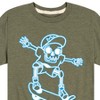 Boys' - Instant Message - Neon Skateboarding Skeleton Short Sleeve Graphic T-Shirt - 2 of 4