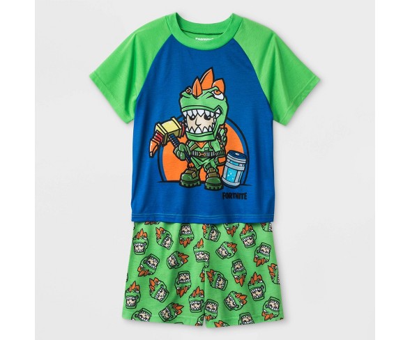 Boys' Fortnite 2pc Pajama Set - Green/Blue 8