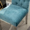 APRILSOUL38.20"Set of 2 Modern Dining Chairs with Plush Velvet Upholstery, Sturdy Stainless Steel Legs - 3 of 4