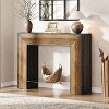 Hommoo Narrow Console Table with Glass Shelf - 2 of 4