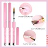 Saviland 3-Pc Sculpt Brush Set: #6/8/12 for Acrylic Powder & 3D Design - Artist's Core Essentials. - 3 of 4