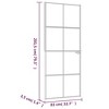 vidaXL Interior Door Black 32.7"x79.3" Tempered Glass&Aluminum Slim - 4 of 4