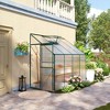 Outsunny Walk-In Garden Greenhouse Aluminum Polycarbonate with Roof Vent for Plants Herbs Vegetables - 2 of 4