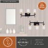 VAXCEL WarrenBlack and Brass Mid Century Modern Bathroom Vanity Wall Light Fixture Clear Glass - 4 of 4