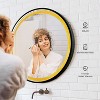 LNC Bathroom Mirrors 31.5-in W x 36-in H Oval  Black and Gold Framed Luxury LED Wall Mirror - 4 of 4