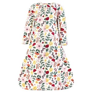 Hudson Baby Infant Girl Long Sleeve Cotton Jersey Sleeping Bag, Sack, Blanket, Fall Botanical - 1 of 2