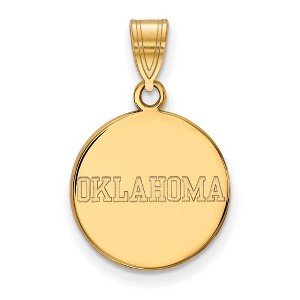 Black Bow Jewelry 14k Yellow Gold Oklahoma Sooners NCAA Medium Pendant - 1 of 3