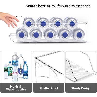 Sorbus Set of 2 Water Bottle Organizer Bins - Can and Bottle Holder Drink Dispenser - for Fridge, Pantry, Kitchen Organization and Storage — фото 4