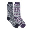 MUK LUKS Women's Tall Heat Retainers 2 Pair Pack - 2 of 3