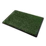 Artificial Grass Puppy Pee Pad for Dogs and Small Pets - 20x30 Reusable 4-Layer Training Potty Pad with Tray - Dog Housebreaking Supplies by PETMAKER