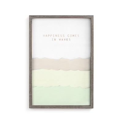 DEMDACO Happiness Comes in Waves Wall Art green