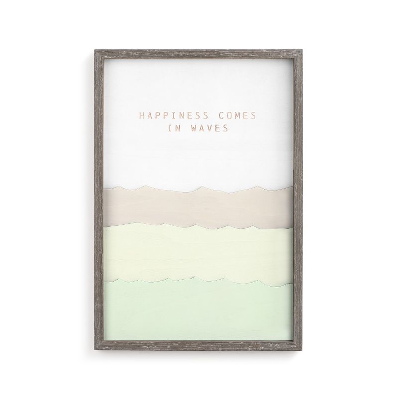 DEMDACO Happiness Comes in Waves Wall Art green, 1 of 2