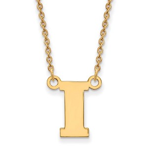 Black Bow Jewelry 14k Yellow Gold Plated Sterling Silver Iowa Hawkeyes NCAA Necklace 18 Inch - 1 of 4