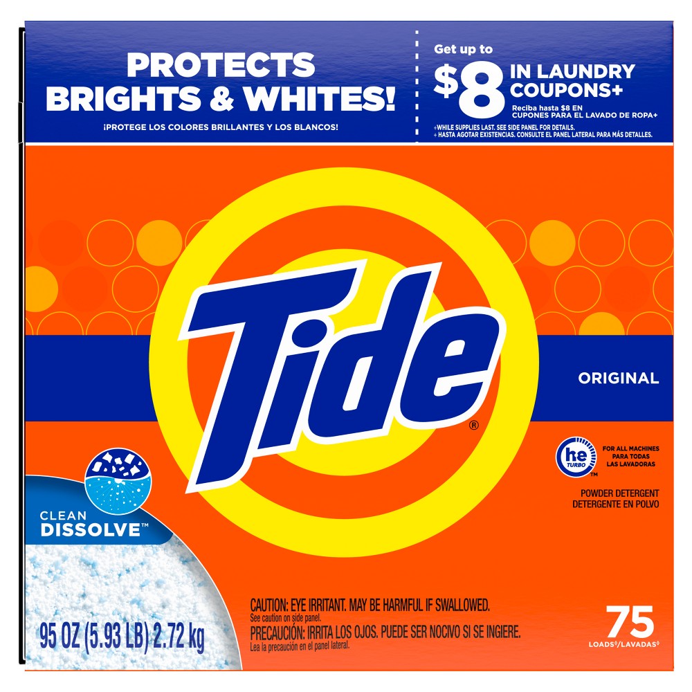 UPC 037000849971 product image for Tide Turbo High Efficiency Powder Laundry Detergent - Original - 95oz | upcitemdb.com