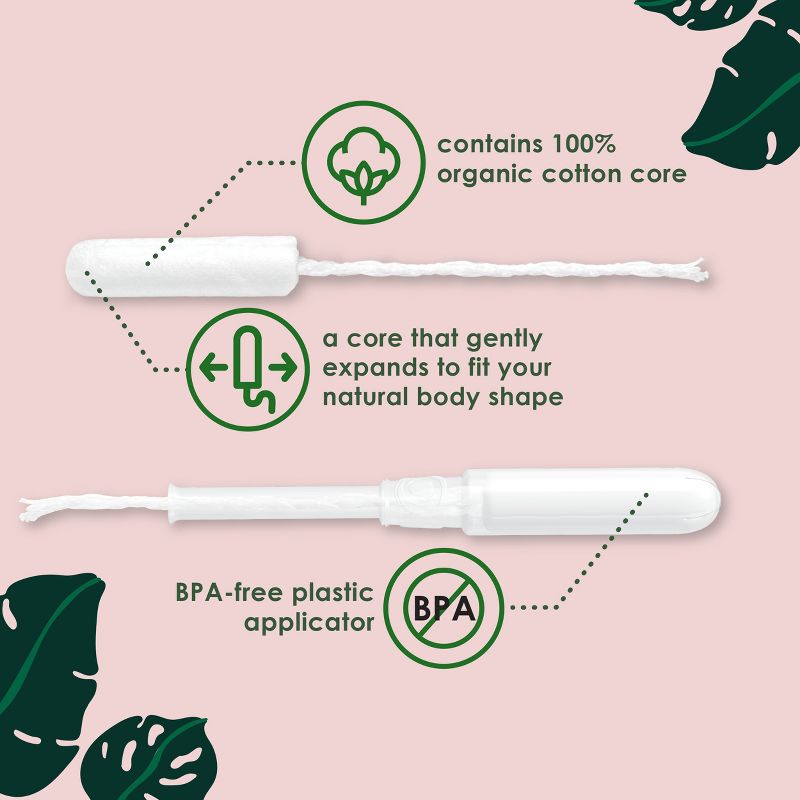 L . Organic Cotton Full Size Tampons - Super - 30ct, 5 of 14