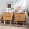 Mid-Century Modern Wood Nightstand - Saracina Home - 2 of 4