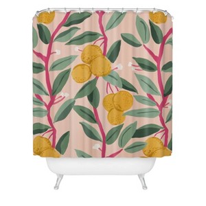 Megan Galante Arancia Shower Curtain Pink - Deny Designs: 74" Floral Microfiber, Machine Washable - 1 of 2