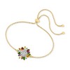 Ross-Simons 2.50 ct. t.w. Multi-Gemstone Flower Bolo Bracelet in 18kt Gold Over Sterling Size - 3 of 4