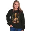 Christmas Mona Lisa Santa Claus Sweatshirt for Men or Women Brisco Brands - 3 of 4